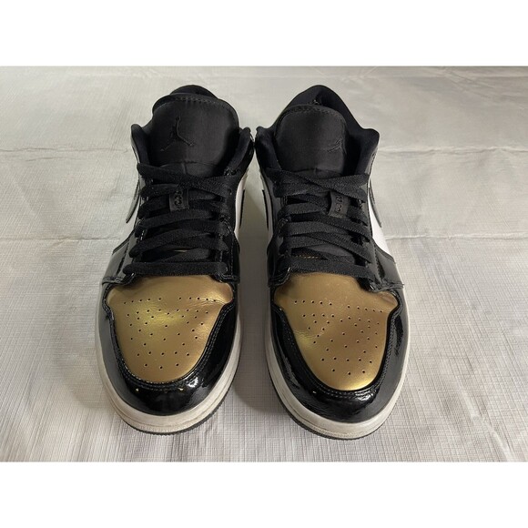 Air Jordan 1 Low Gold Toe Size 10.5 CQ9447-700 Metallic Gold/White/Black main image 7